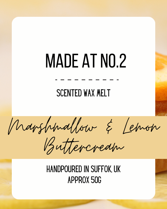Marshmallow & Lemon Buttercream Wax Melt Bar